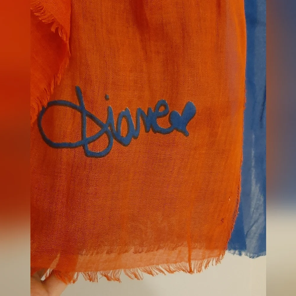 Diane Von Furstenberg | Orange/Blue Wrap/Scarf